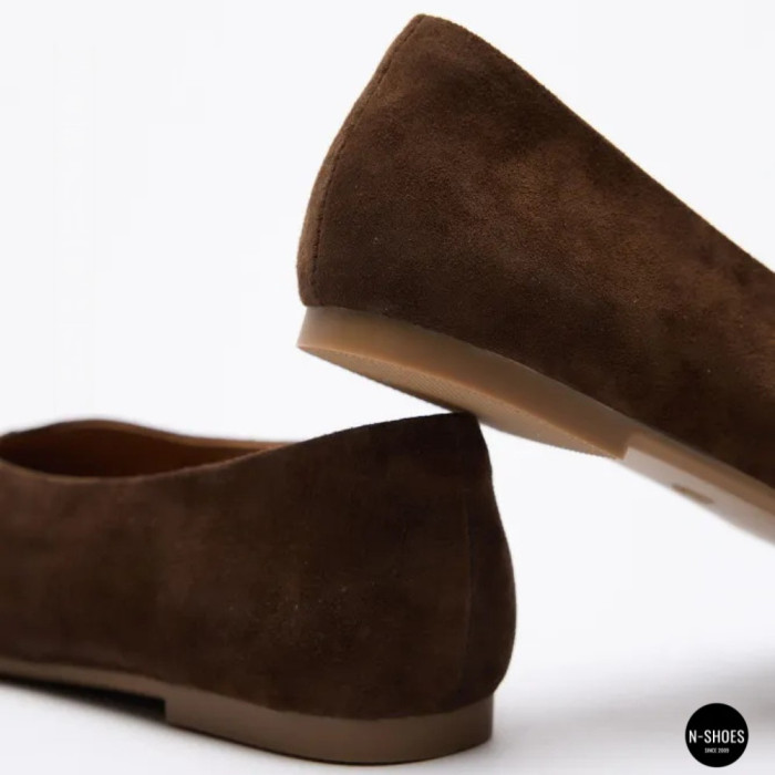 Женские коричневые замшевые балетки Allsy 2029236 Lonza 212420 25z54d2612-2 brown 6204