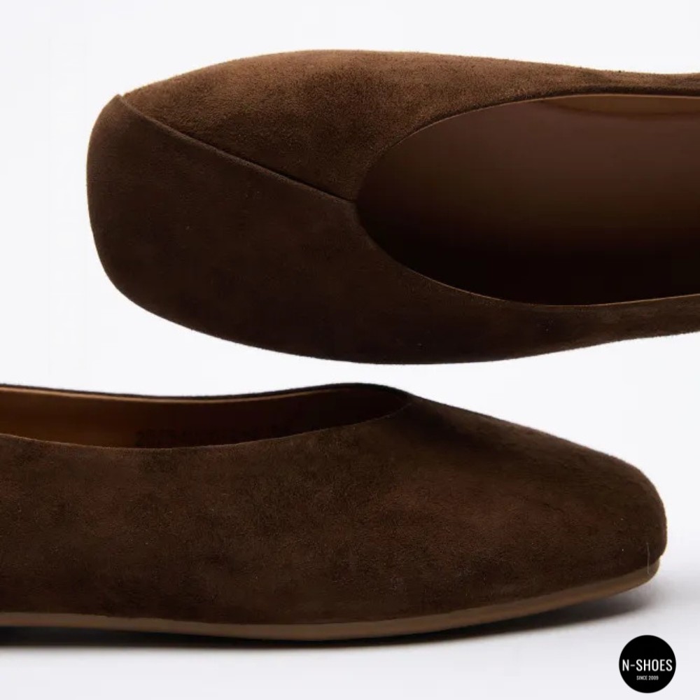 Жіночі коричневі замшеві балетки Allsy 2029236 Lonza 212420 25z54d2612-2 brown 6204