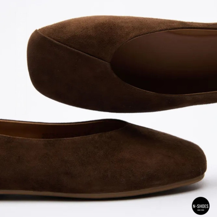Женские коричневые замшевые балетки Allsy 2029236 Lonza 212420 25z54d2612-2 brown 6204