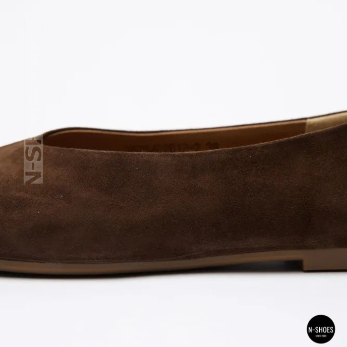Женские коричневые замшевые балетки Allsy 2029236 Lonza 212420 25z54d2612-2 brown 6204
