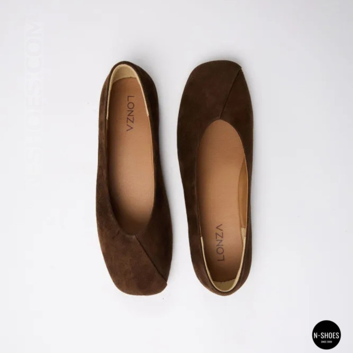 Женские коричневые замшевые балетки Allsy 2029236 Lonza 212420 25z54d2612-2 brown 6204