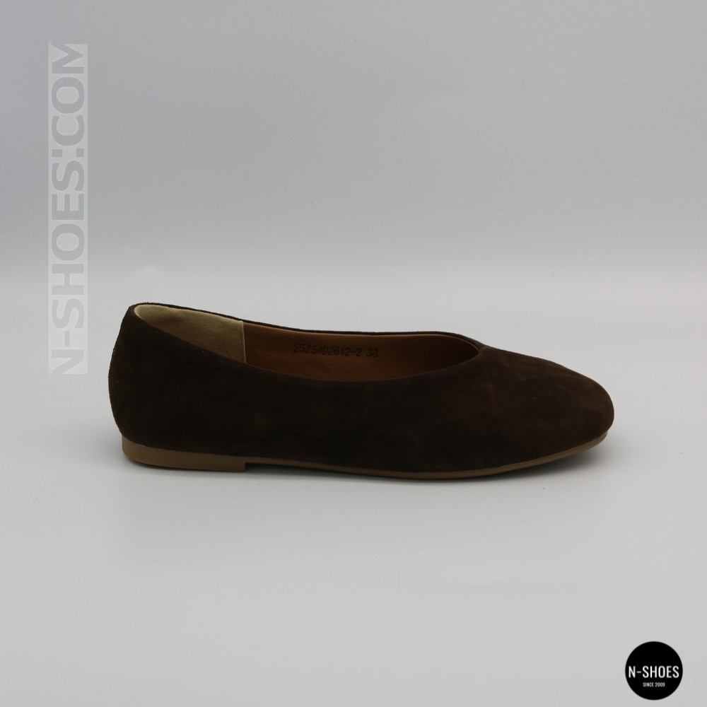 Жіночі коричневі замшеві балетки Allsy 2029236 Lonza 212420 25z54d2612-2 brown 6204