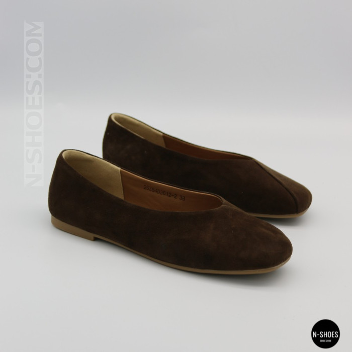 Женские коричневые замшевые балетки Allsy 2029236 Lonza 212420 25z54d2612-2 brown 6204