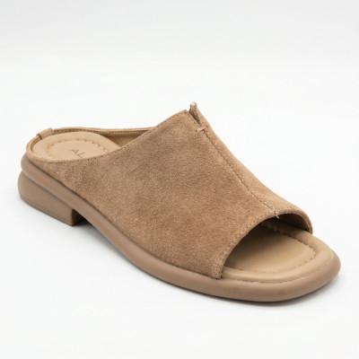 Женские бежевые сабо Allsy 2095551 26z83l2727-5 Lonza 212519 212517 beige 6205 из натуральной замши