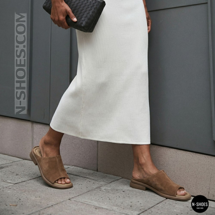 Women's Beige Suede Sabots Allsy 2095551 Lonza 212519 212517 beige 6205