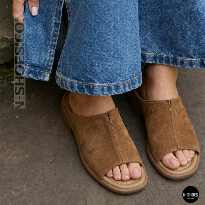 Women's Beige Suede Sabots Allsy 2095551 Lonza 212519 212517 beige 6205