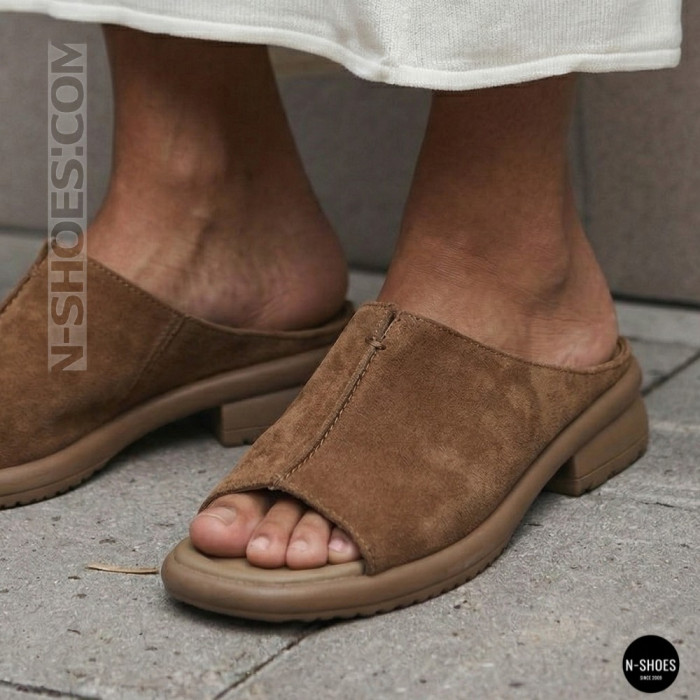 Women's Beige Suede Sabots Allsy 2095551 Lonza 212519 212517 beige 6205