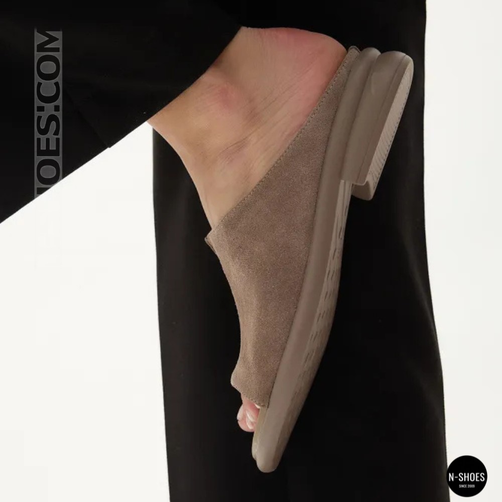 Women's Beige Suede Sabots Allsy 2095551 Lonza 212519 212517 beige 6205