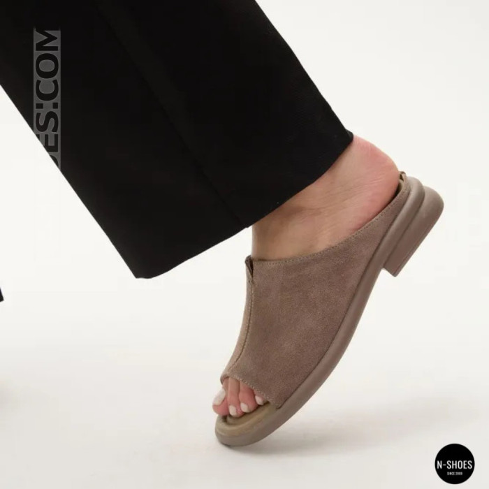 Women's Beige Suede Sabots Allsy 2095551 Lonza 212519 212517 beige 6205