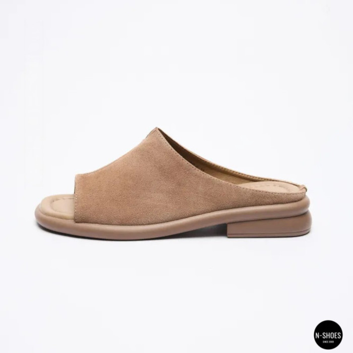 Women's Beige Suede Sabots Allsy 2095551 Lonza 212519 212517 beige 6205