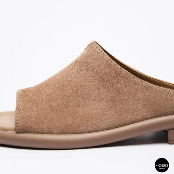 Women's Beige Suede Sabots Allsy 2095551 Lonza 212519 212517 beige 6205