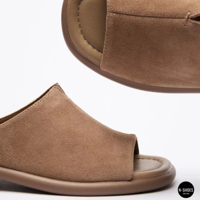 Women's Beige Suede Sabots Allsy 2095551 Lonza 212519 212517 beige 6205