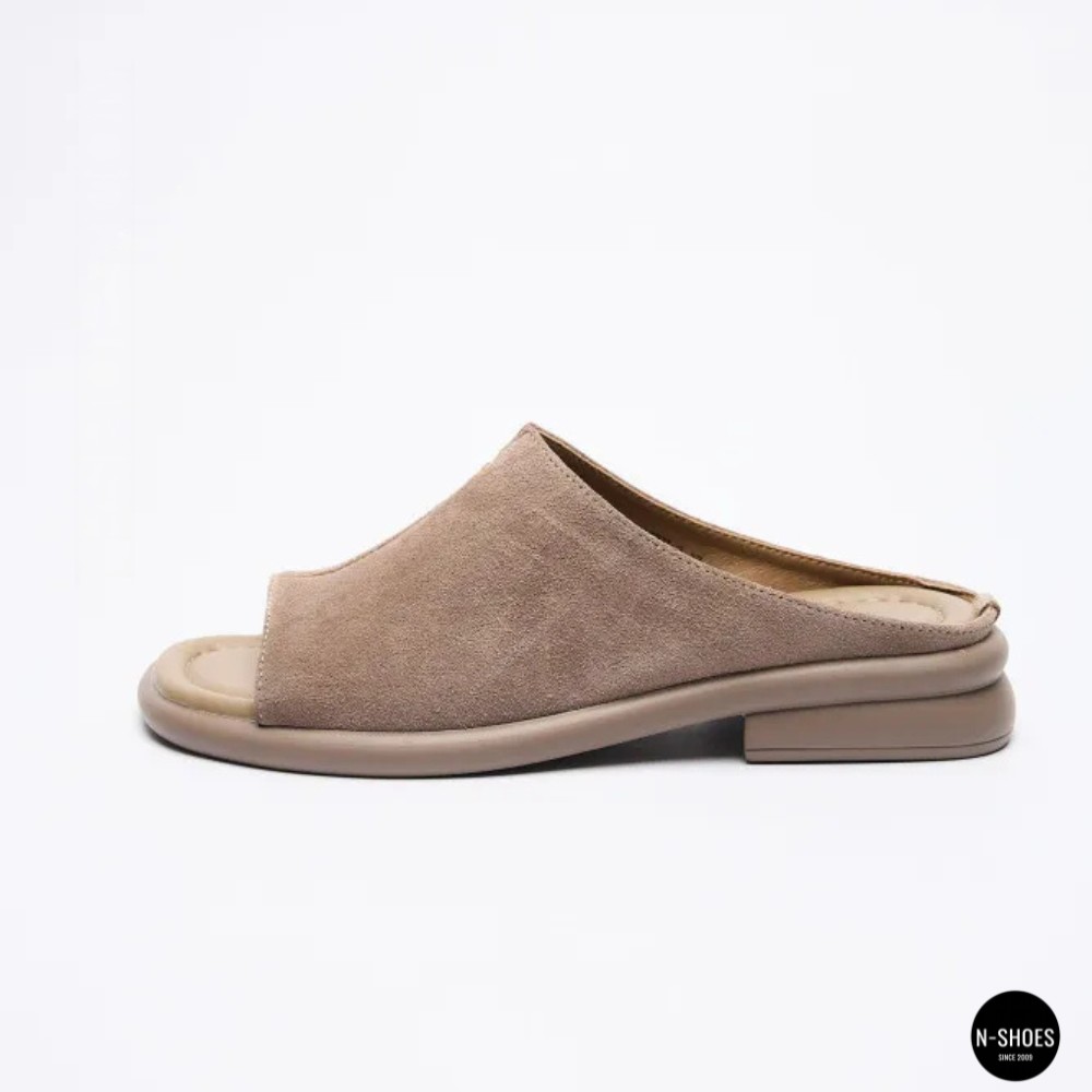 Women's Beige Suede Sabots Allsy 2095551 Lonza 212519 212517 beige 6205