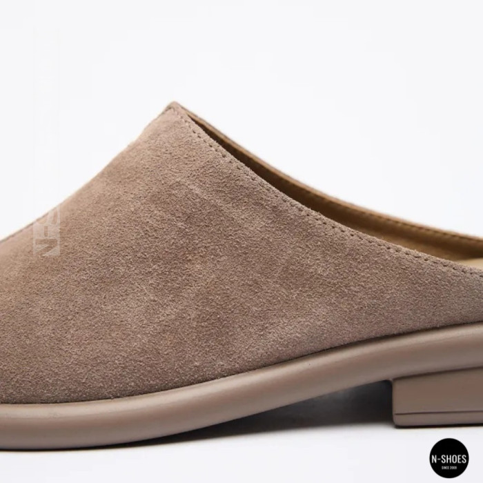 Women's Beige Suede Sabots Allsy 2095551 Lonza 212519 212517 beige 6205