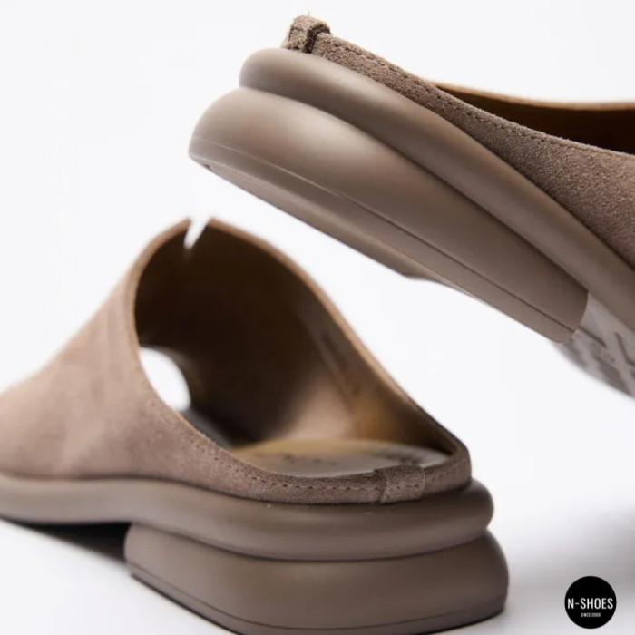 Women's Beige Suede Sabots Allsy 2095551 Lonza 212519 212517 beige 6205
