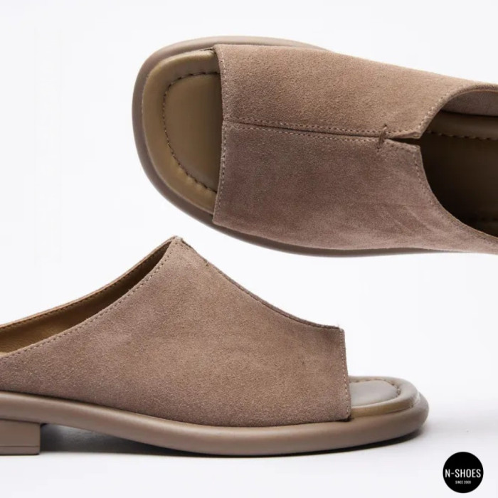 Women's Beige Suede Sabots Allsy 2095551 Lonza 212519 212517 beige 6205