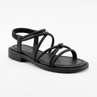 Женские черные босоножки с ремешками Allsy  207402 Lonza 207403 55-15 black 6206