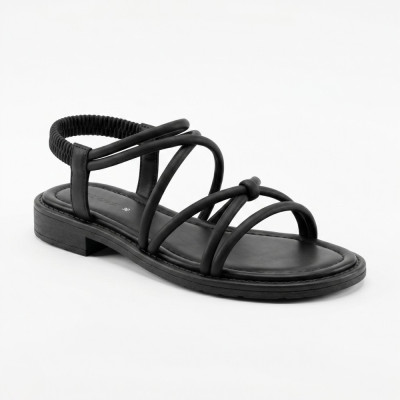 Женские черные босоножки с ремешками Allsy  207402 Lonza 207403 55-15 black 6206