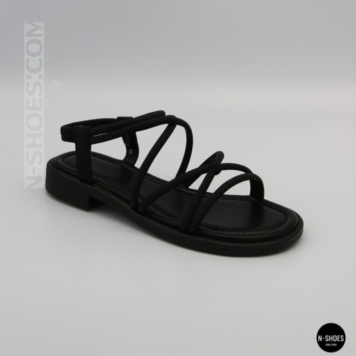 Черные женские босоножки Allsy 207402 Lonza Cleo Black 207403 6206 с изящными ремешками