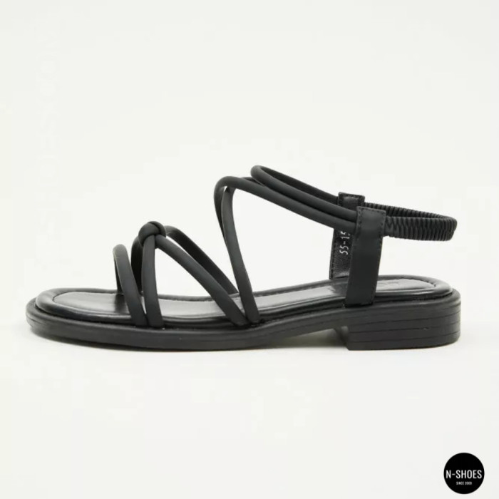 Черные женские босоножки Allsy 207402 Lonza Cleo Black 207403 6206 с изящными ремешками