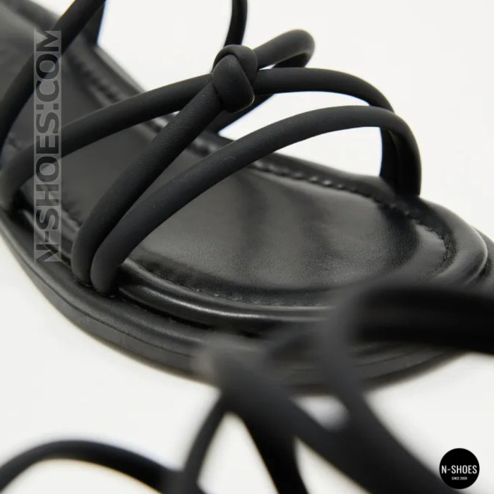 Черные женские босоножки Allsy 207402 Lonza Cleo Black 207403 6206 с изящными ремешками