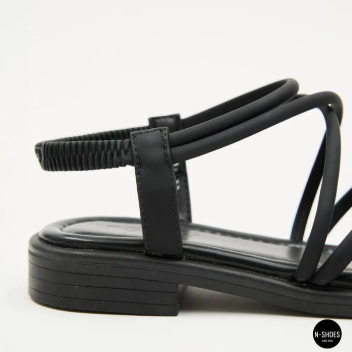 Черные женские босоножки Allsy 207402 Lonza Cleo Black 207403 6206 с изящными ремешками