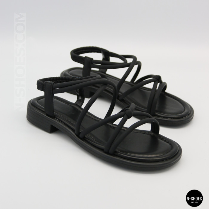 Черные женские босоножки Allsy 207402 Lonza Cleo Black 207403 6206 с изящными ремешками