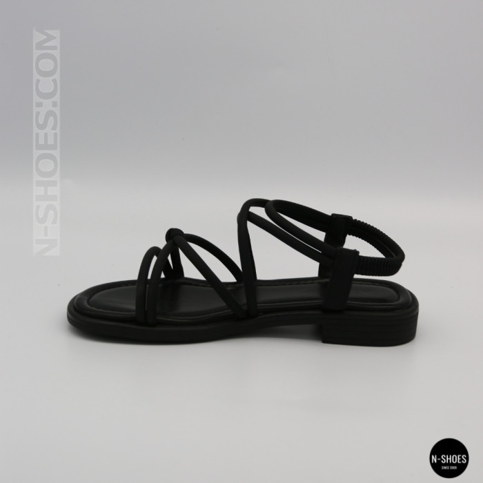 Черные женские босоножки Allsy 207402 Lonza Cleo Black 207403 6206 с изящными ремешками