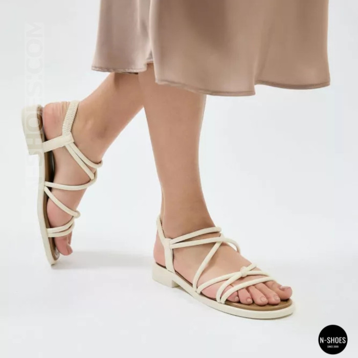 Женские светлые босоножки с ремешками Allsy 207404 Lonza 207405 milk 6207