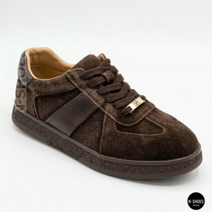 Женские коричневые замшевые кеды Allsy 210785 Lonza 212648 Alfi Brown 9227-30-500 brown 6210 в