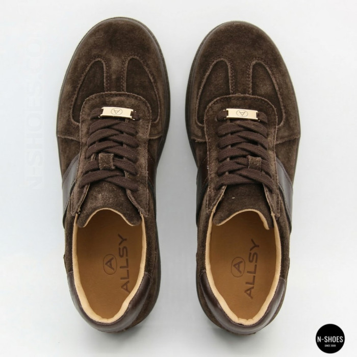 Женские коричневые замшевые кеды Allsy 210785 Lonza 212648 Alfi Brown 9227-30-500 brown 6210 в