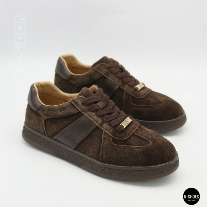 Женские коричневые замшевые кеды Allsy 210785 Lonza 212648 Alfi Brown 9227-30-500 brown 6210 в