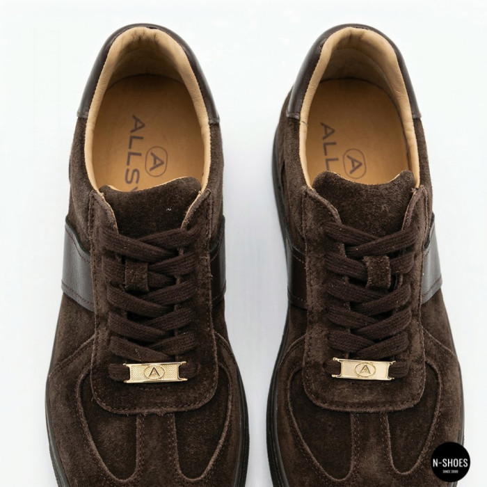 Женские коричневые замшевые кеды Allsy 210785 Lonza 212648 Alfi Brown 9227-30-500 brown 6210 в
