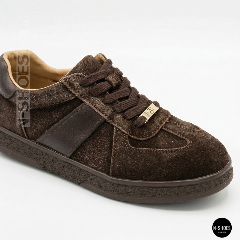 Жіночі коричневі замшеві кеди Allsy 210785 Lonza Alfi Brown 9227-30-500 brown 6210 у стилі Maison Margiela