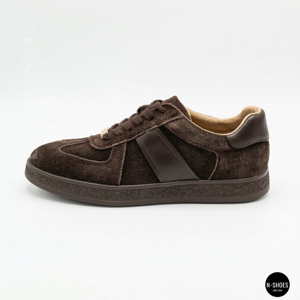 Жіночі коричневі замшеві кеди Allsy 210785 Lonza Alfi Brown 9227-30-500 brown 6210 у стилі Maison Margiela