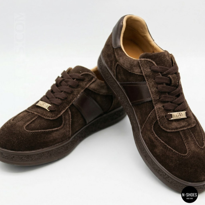 Женские коричневые замшевые кеды Allsy 210785 Lonza 212648 Alfi Brown 9227-30-500 brown 6210 в