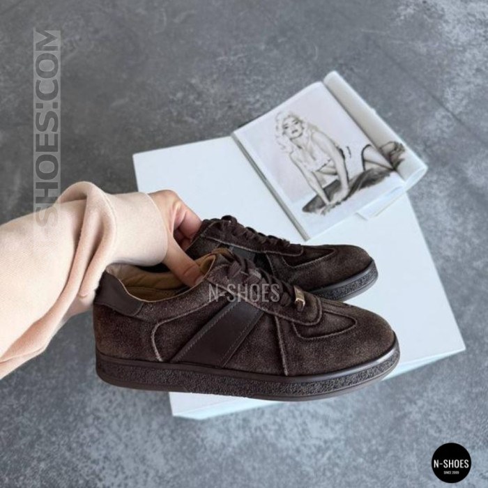 Жіночі коричневі замшеві кеди Allsy 210785 Lonza 212648 Alfi Brown 9227-30-500 brown 6210 у
