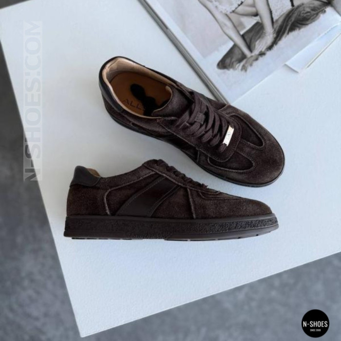 Женские коричневые замшевые кеды Allsy 210785 Lonza 212648 Alfi Brown 9227-30-500 brown 6210 в