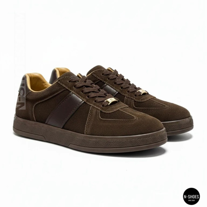 Женские коричневые замшевые кеды Allsy 210785 Lonza 212648 Alfi Brown 9227-30-500 brown 6210 в