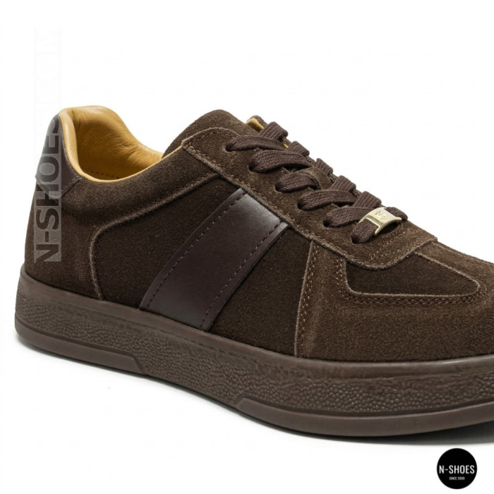 Женские коричневые замшевые кеды Allsy 210785 Lonza 212648 Alfi Brown 9227-30-500 brown 6210 в
