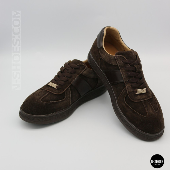 Женские коричневые замшевые кеды Allsy 210785 Lonza 212648 Alfi Brown 9227-30-500 brown 6210 в