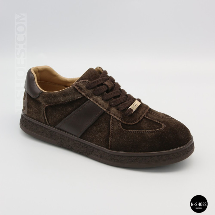 Женские коричневые замшевые кеды Allsy 210785 Lonza 212648 Alfi Brown 9227-30-500 brown 6210 в