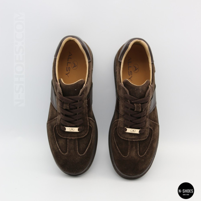 Женские коричневые замшевые кеды Allsy 210785 Lonza 212648 Alfi Brown 9227-30-500 brown 6210 в