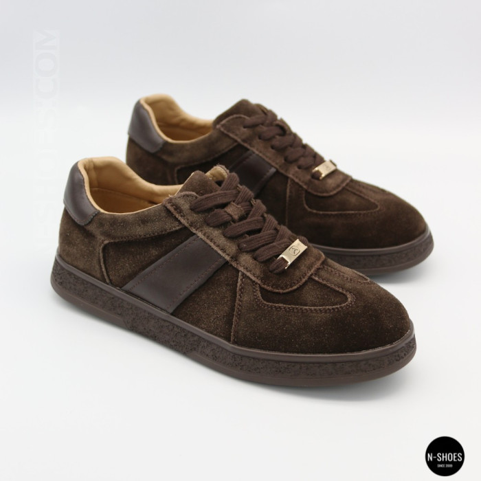 Женские коричневые замшевые кеды Allsy 210785 Lonza 212648 Alfi Brown 9227-30-500 brown 6210 в