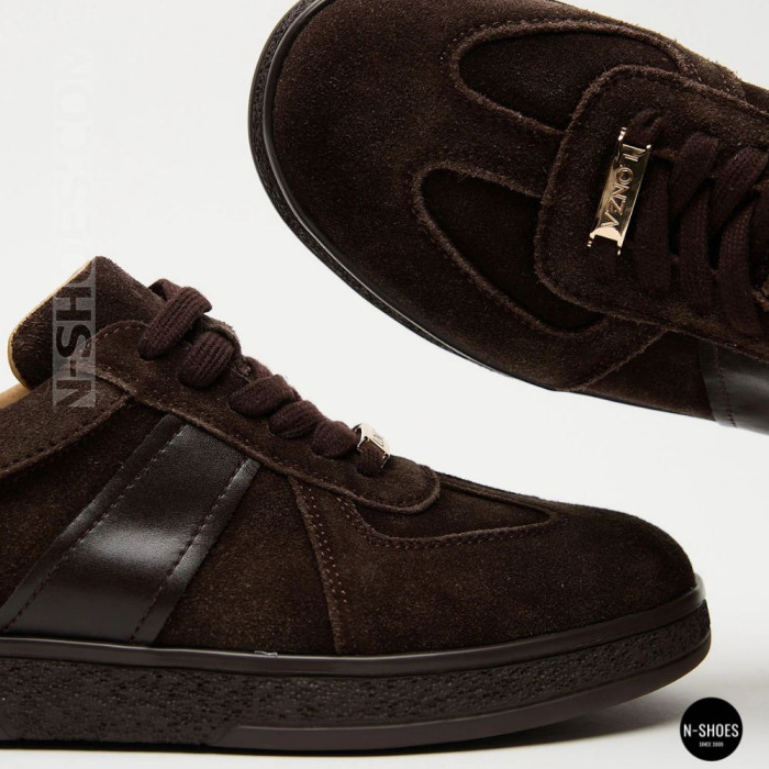 Женские коричневые замшевые кеды Allsy 210785 Lonza 212648 Alfi Brown 9227-30-500 brown 6210 в
