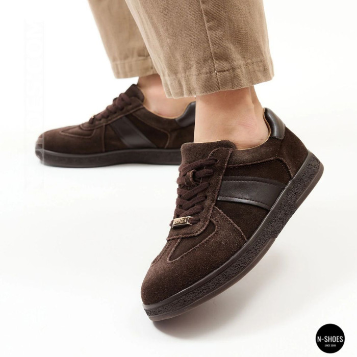 Женские коричневые замшевые кеды Allsy 210785 Lonza 212648 Alfi Brown 9227-30-500 brown 6210 в