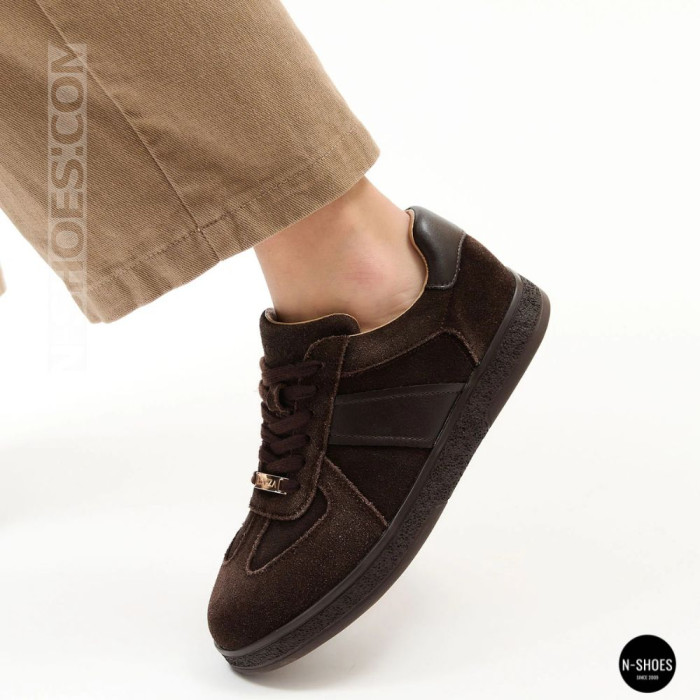 Женские коричневые замшевые кеды Allsy 210785 Lonza 212648 Alfi Brown 9227-30-500 brown 6210 в