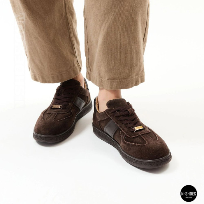 Женские коричневые замшевые кеды Allsy 210785 Lonza 212648 Alfi Brown 9227-30-500 brown 6210 в