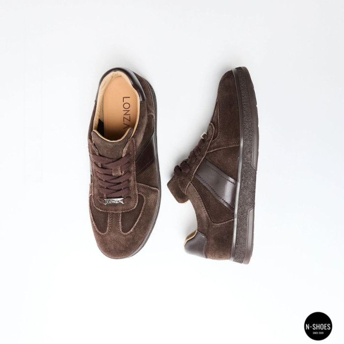 Женские коричневые замшевые кеды Allsy 210785 Lonza 212648 Alfi Brown 9227-30-500 brown 6210 в