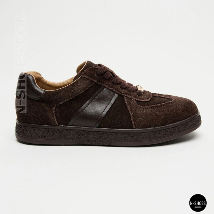 Женские коричневые замшевые кеды Allsy 210785 Lonza 212648 Alfi Brown 9227-30-500 brown 6210 в